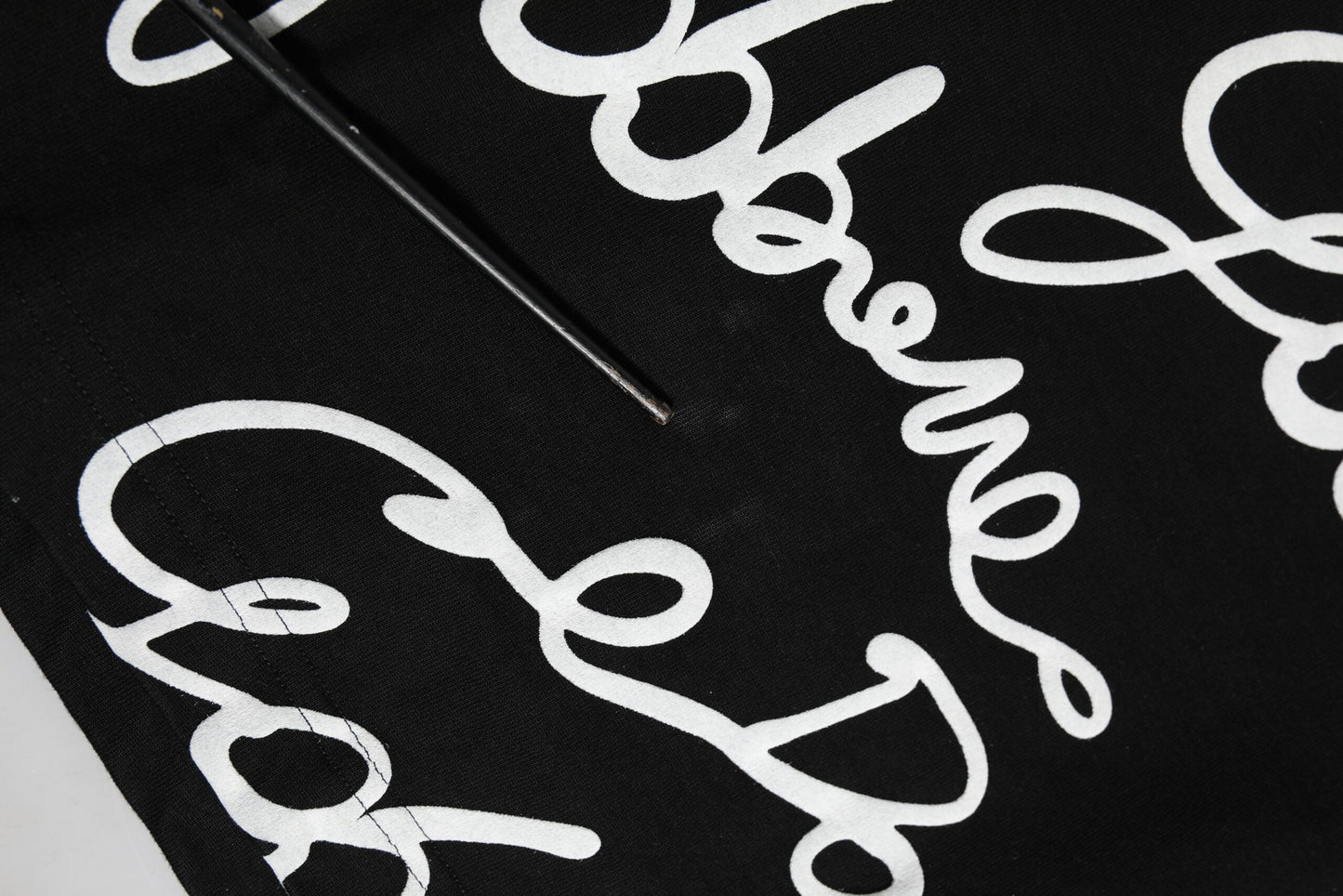 Dolce & Gabbana Black Logo Print Cotton Crew Neck T-shirt