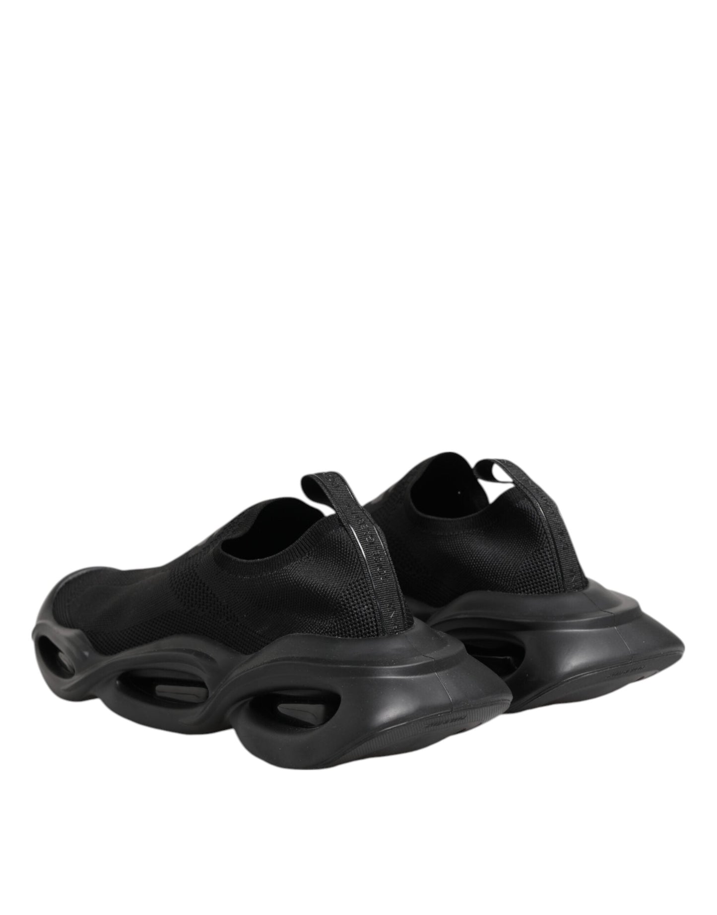 Dolce & Gabbana Black Slip On Wave Low Top Men Sneaker Shoes