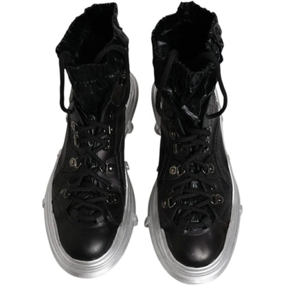 Dolce & Gabbana Black Lambskin Men Ankle Boot