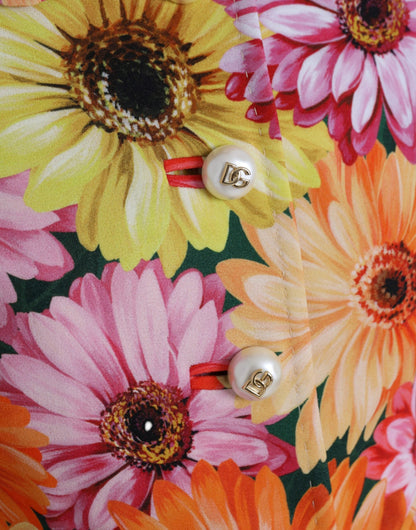 Dolce & Gabbana Multicolor Daisy Print Floral Fantasy Jacket