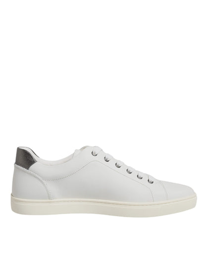 Dolce & Gabbana White Sacred Heart Men Low Top Sneakers Shoes