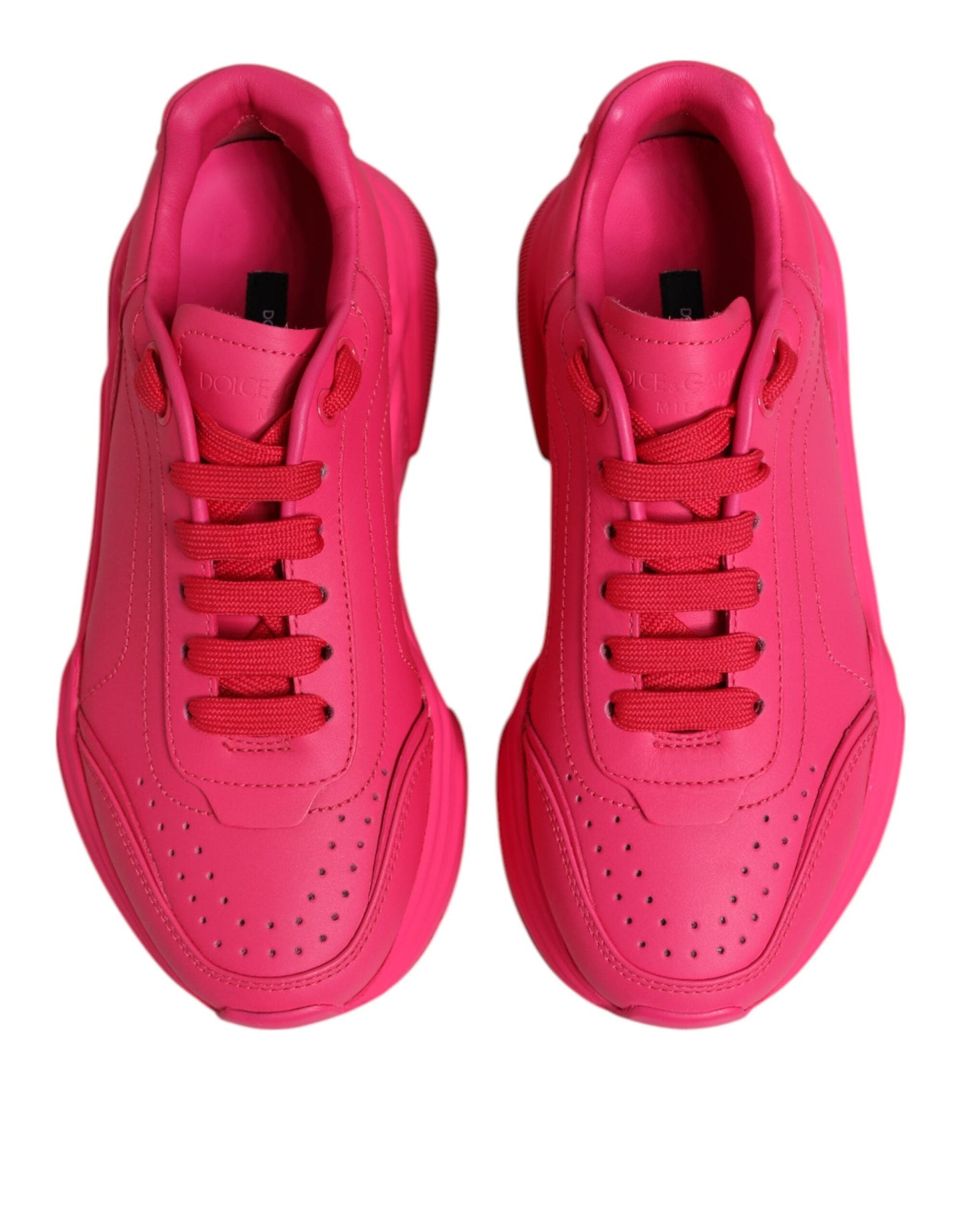 Dolce & Gabbana Pink Leather Daymaster Low Top Sneakers Shoes