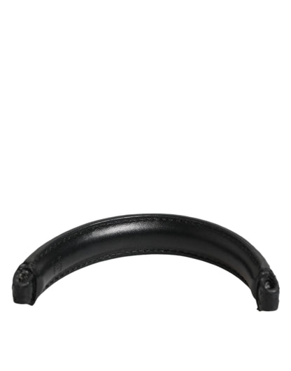 Dolce & Gabbana Black Small Ayers Leather Bag Handle Women Shoulder Strap