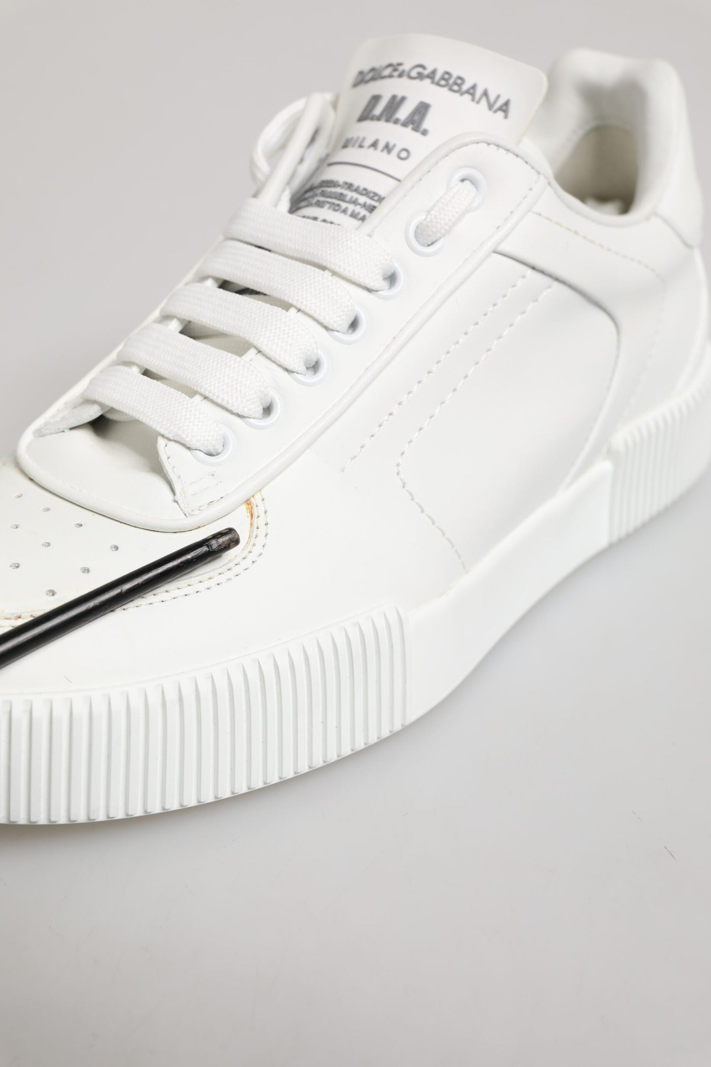 Dolce & Gabbana White Miami Leather Low Top Sneakers Shoes