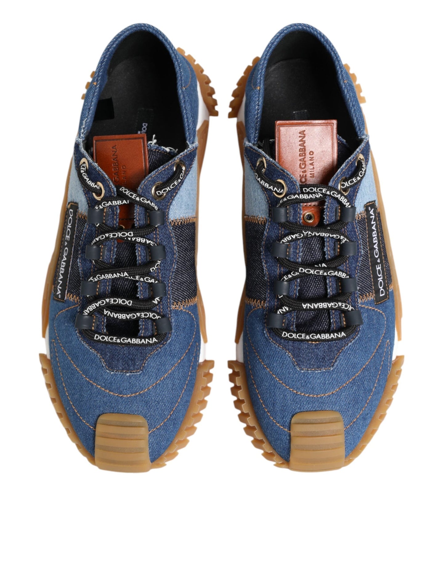 Dolce & Gabbana Blue Lace Up Low Top NS1 Sneakers Shoes