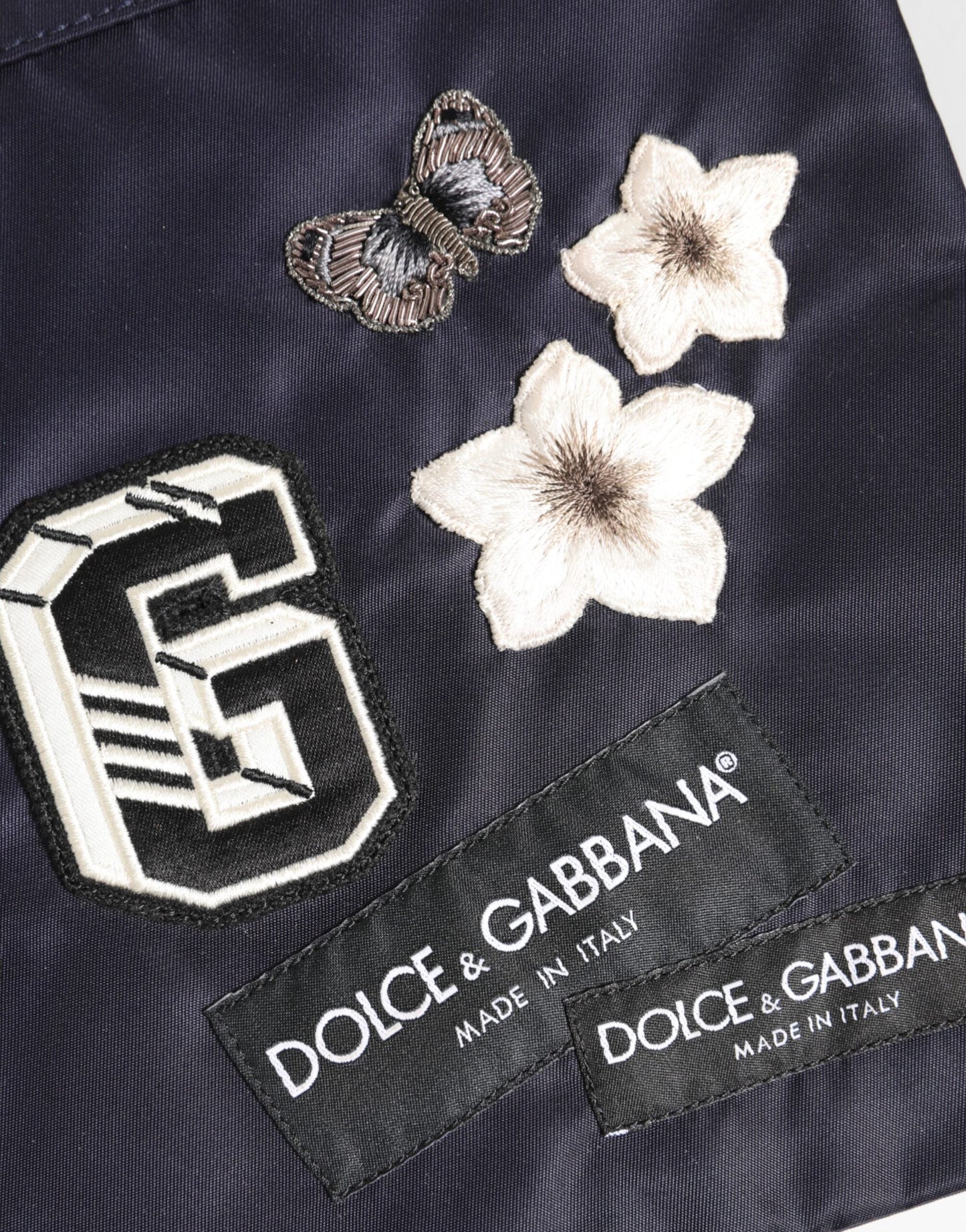 Dolce & Gabbana Blue DG Logo Patch Embellished Pouch Clutch Men Borse Bag