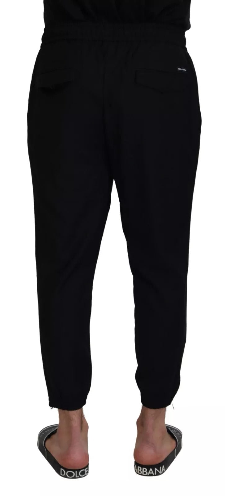 Dolce & Gabbana Black Jogger Wool Jogging Trouser