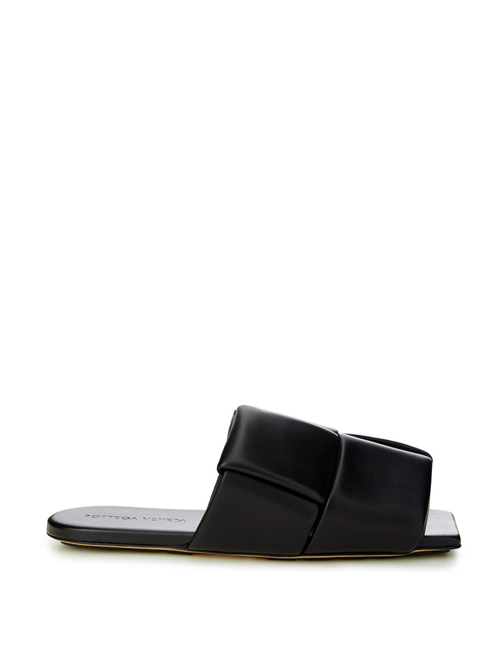 Bottega Veneta Elegant Black Leather Sandals