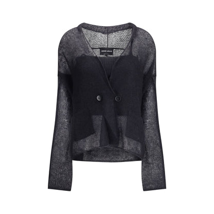 Giorgio Armani Double-breasted cardigan and top in a wool and mohair blend Twin-set
