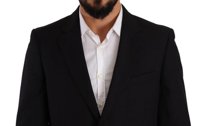 Domenico Tagliente Blue Polyester Single Breasted Formal 2 Piece Suit