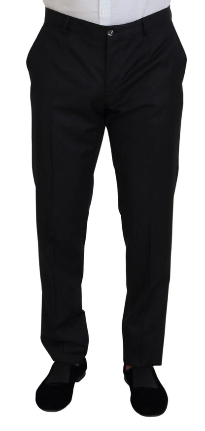 Dolce & Gabbana Melange Grey Wool 2 Piece MARTINI Suit