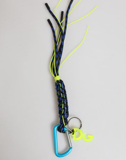 Dolce & Gabbana Multicolor Polyester Tape String DG Logo Keychain Keyring