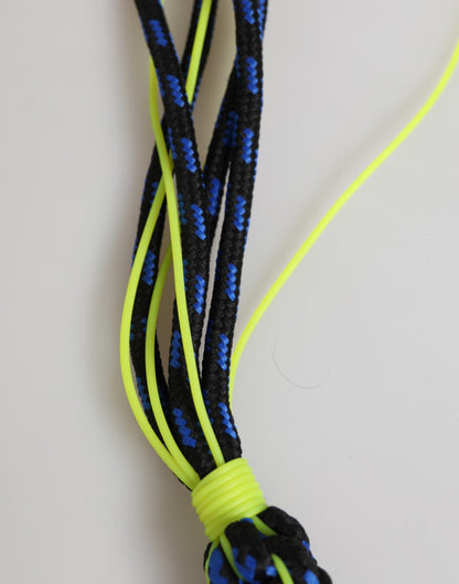 Dolce & Gabbana Multicolor Polyester Tape String DG Logo Keychain Keyring