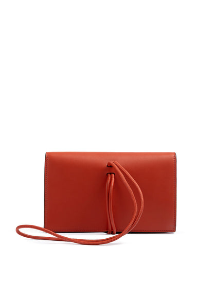 Giada Red Leather Clutch Bag