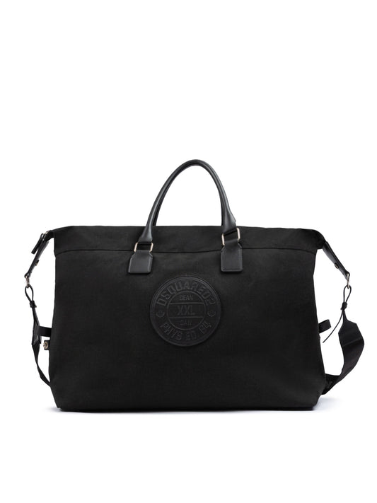 Dsquared² Black Fabric Weekend Travel Bag