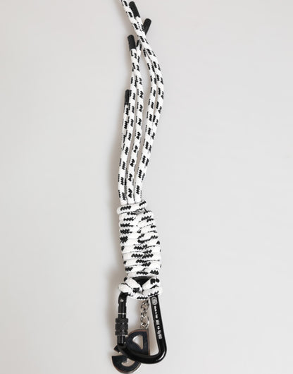 Dolce & Gabbana Multicolor Polyester Tape String DG Logo Keychain Keyring