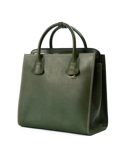Dsquared² Green Leather Tote Bag