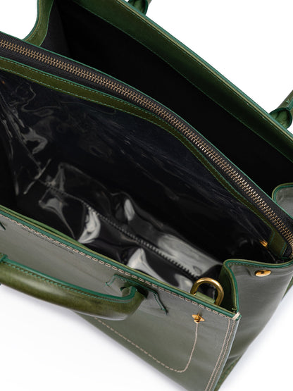 Dsquared² Green Leather Tote Bag