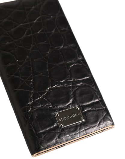 Dolce & Gabbana Black Leather Exotic 3000mAh Power Bank Charger USB