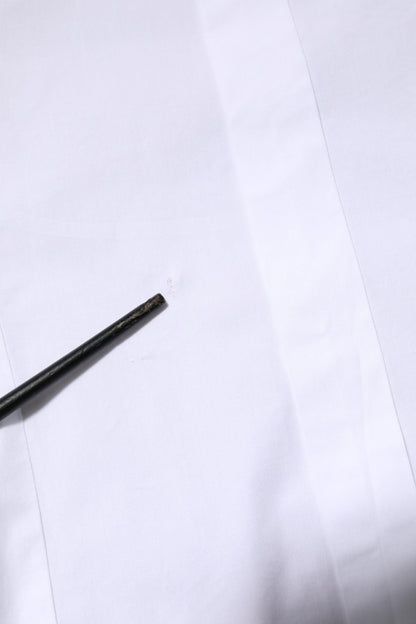 Dolce & Gabbana White GOLD Cotton Long Sleeves Dress Men Shirt