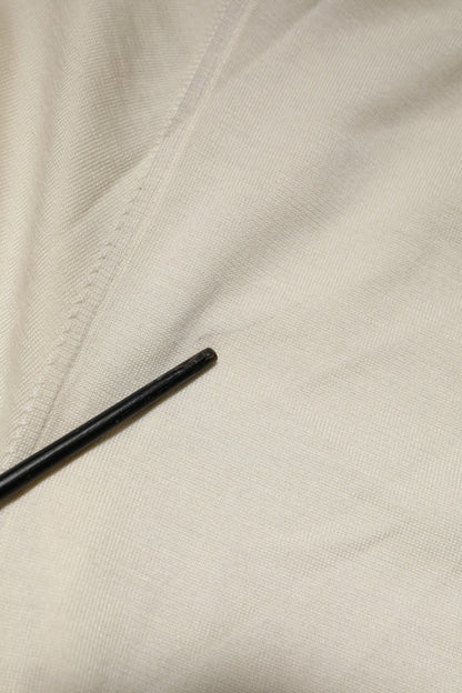 Dolce & Gabbana Ivory Virgin Wool Men V-Neck Knit Sweater