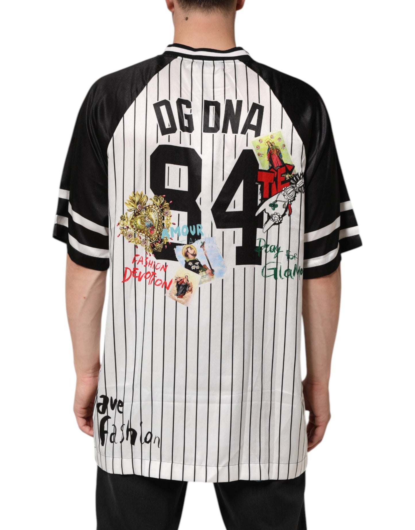 Dolce & Gabbana Tradizione Graffiti Print Oversized Men T-shirt