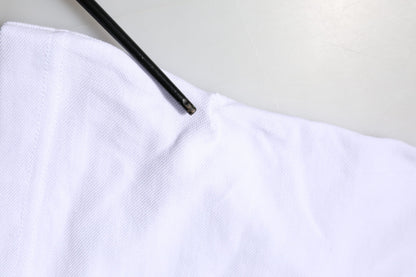 Dolce & Gabbana White Cotton DG Heart Logo Embroider T-shirt