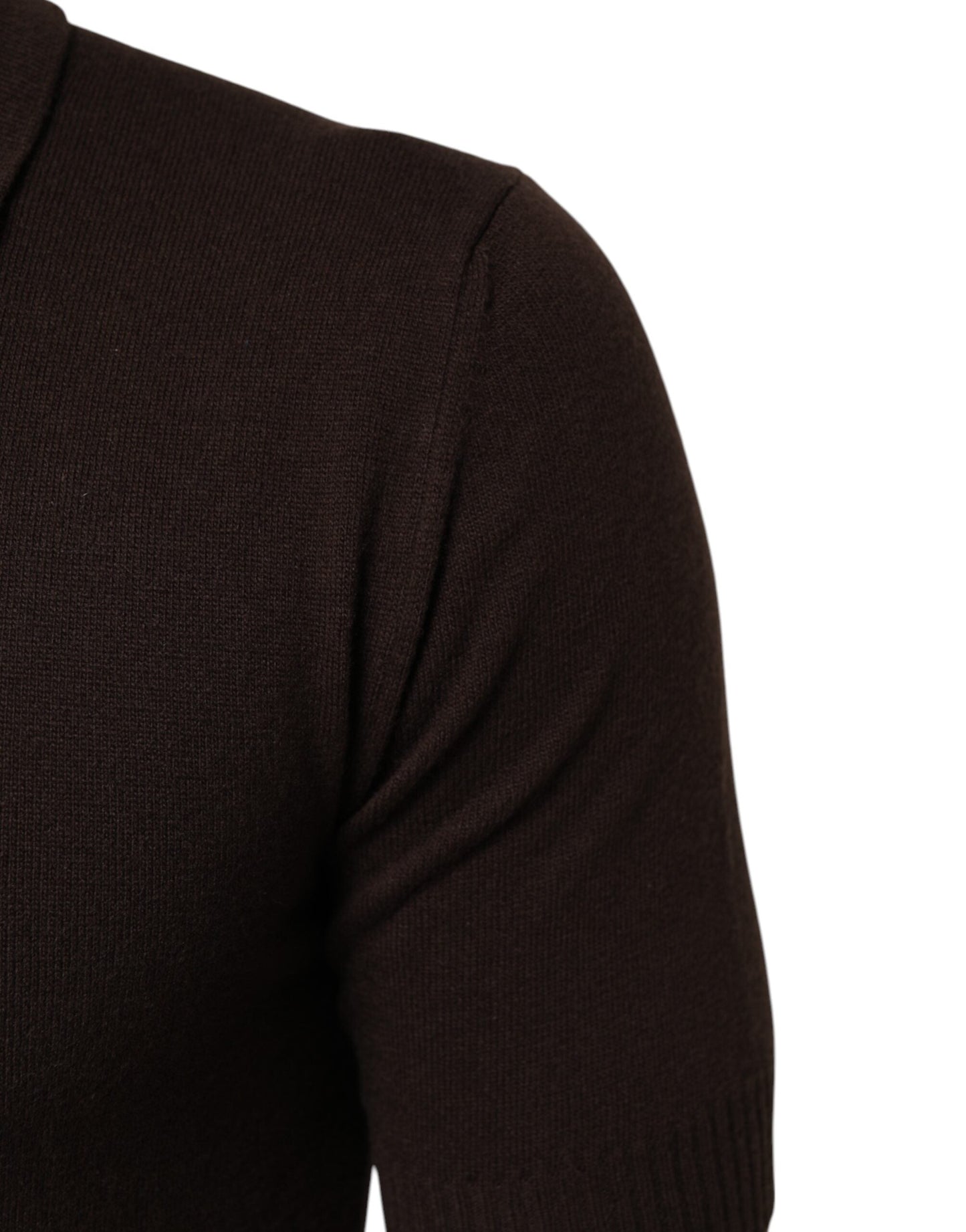 Dolce & Gabbana Brown Wool Logo Embroidered Men Polo T-shirt