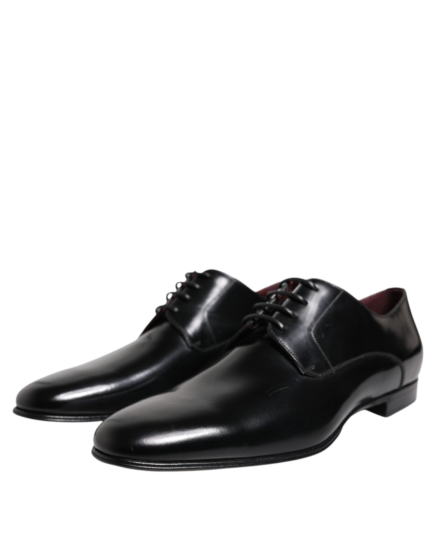 Dolce & Gabbana Men Dress Black Calfskin Leather Derby Shoes