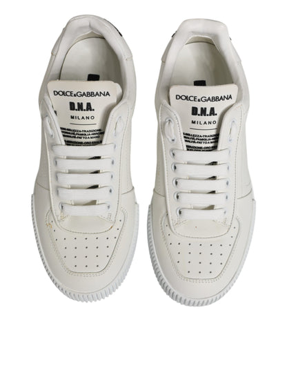 Dolce & Gabbana White Miami Leather Low Top Sneakers Shoes
