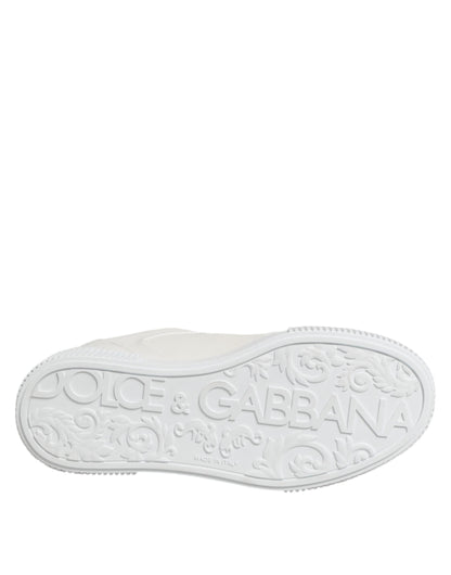 Dolce & Gabbana White Miami Leather Low Top Sneakers Shoes