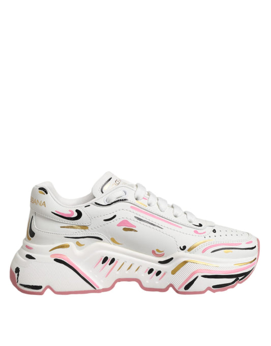 Dolce & Gabbana Multicolor Hand Painted DAYMASTER Sneaker Shoes