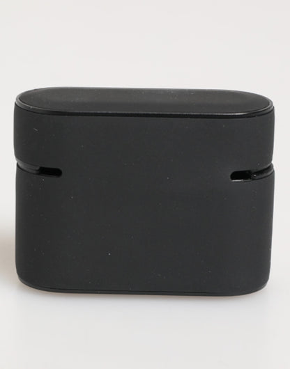 Dolce & Gabbana Black White Rubber Embossed Logo Accessory Airpods Case