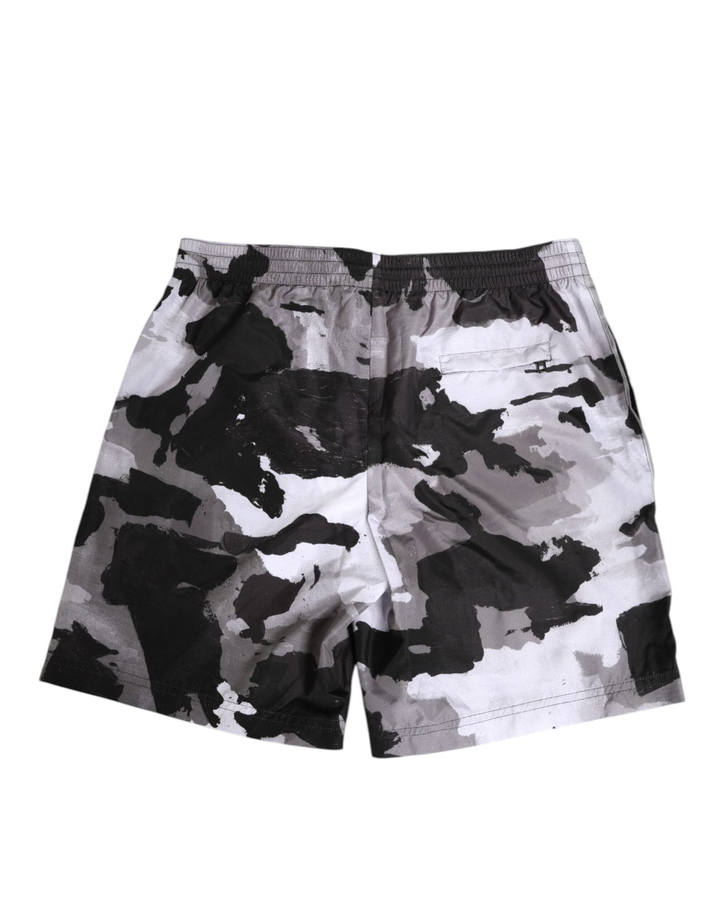 Dolce & Gabbana Black White Camouflage DG Logo Men Swimwear