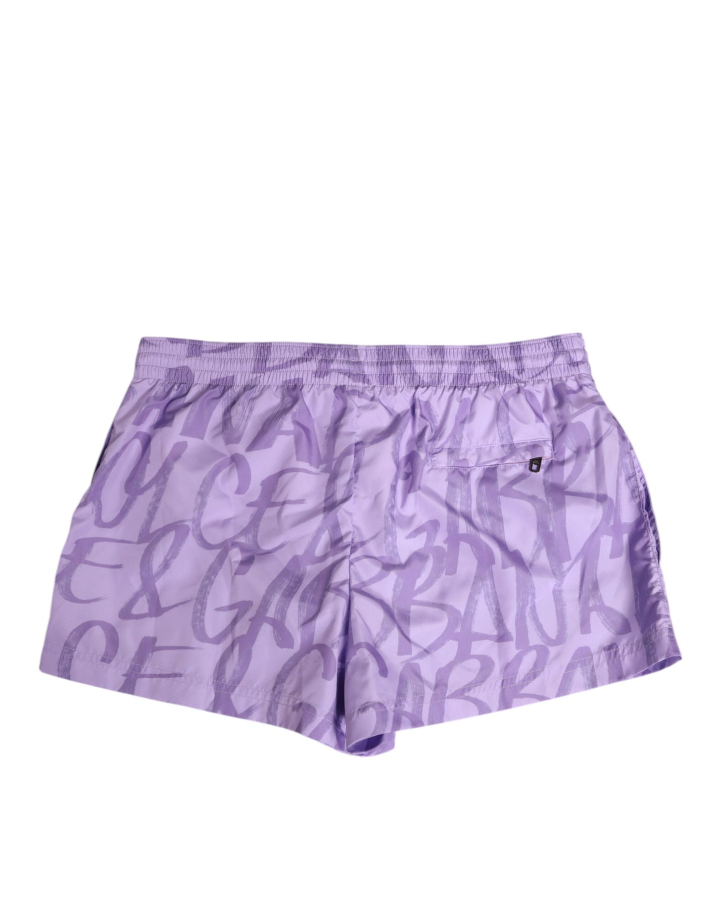 Dolce & Gabbana Purple DG Logo Print Nylon Men Shorts Swimwear