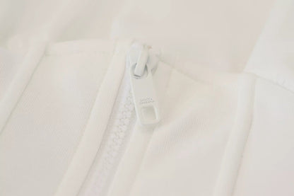 Dolce & Gabbana White Cotton Corset Stretch Top  T-shirt