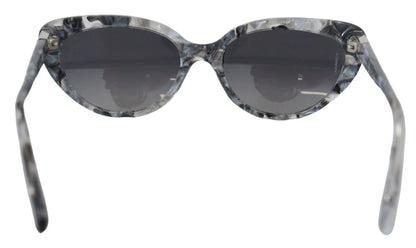 Dolce & Gabbana DG4194 Gray Acetate Logo Plaque Cat Eye Lens Sunglasses