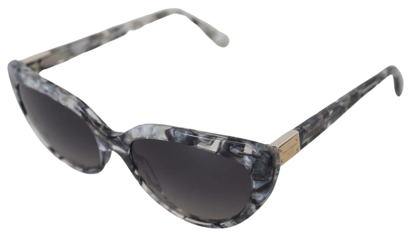 Dolce & Gabbana DG4194 Gray Acetate Logo Plaque Cat Eye Lens Sunglasses