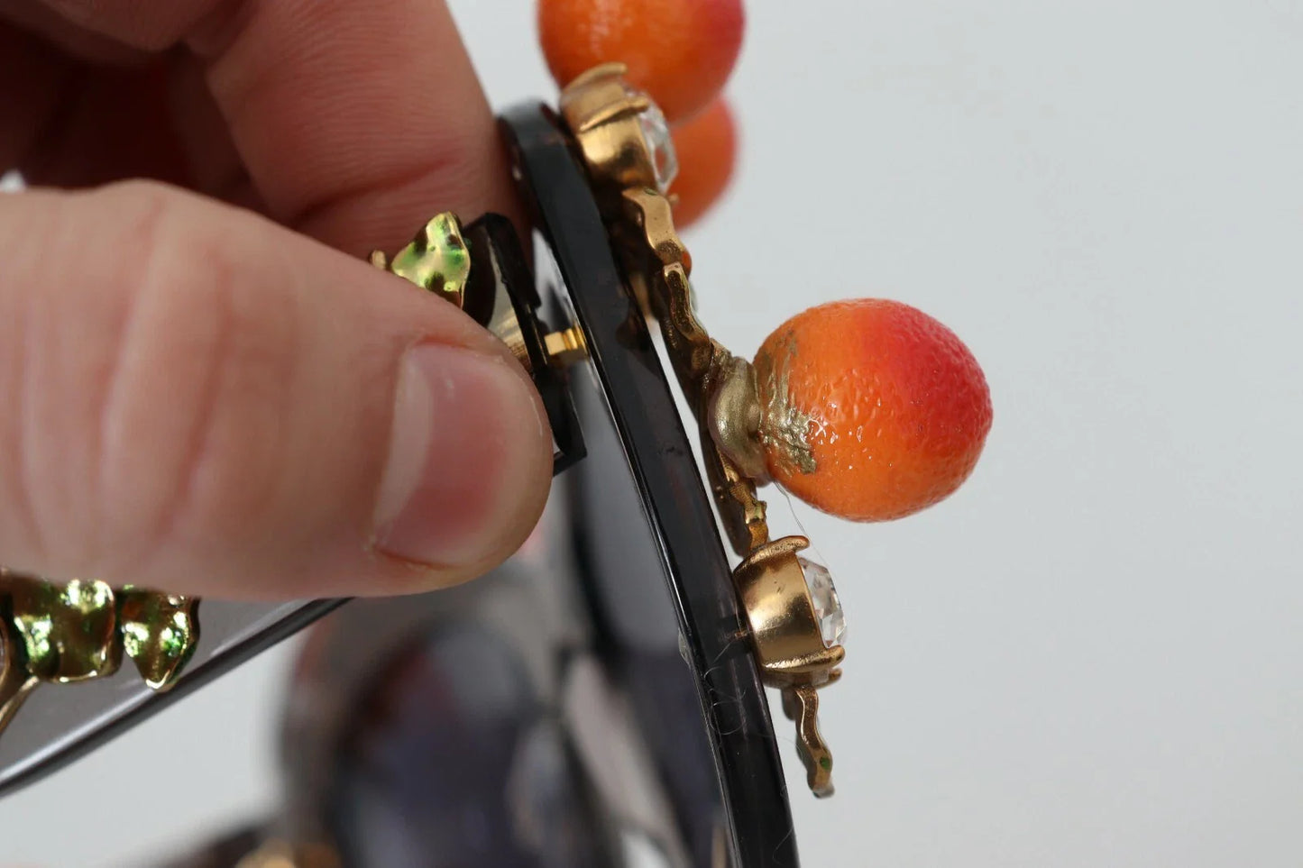 Dolce & Gabbana DG4283B Acetate Crystals Orange Appliques Sunglasses