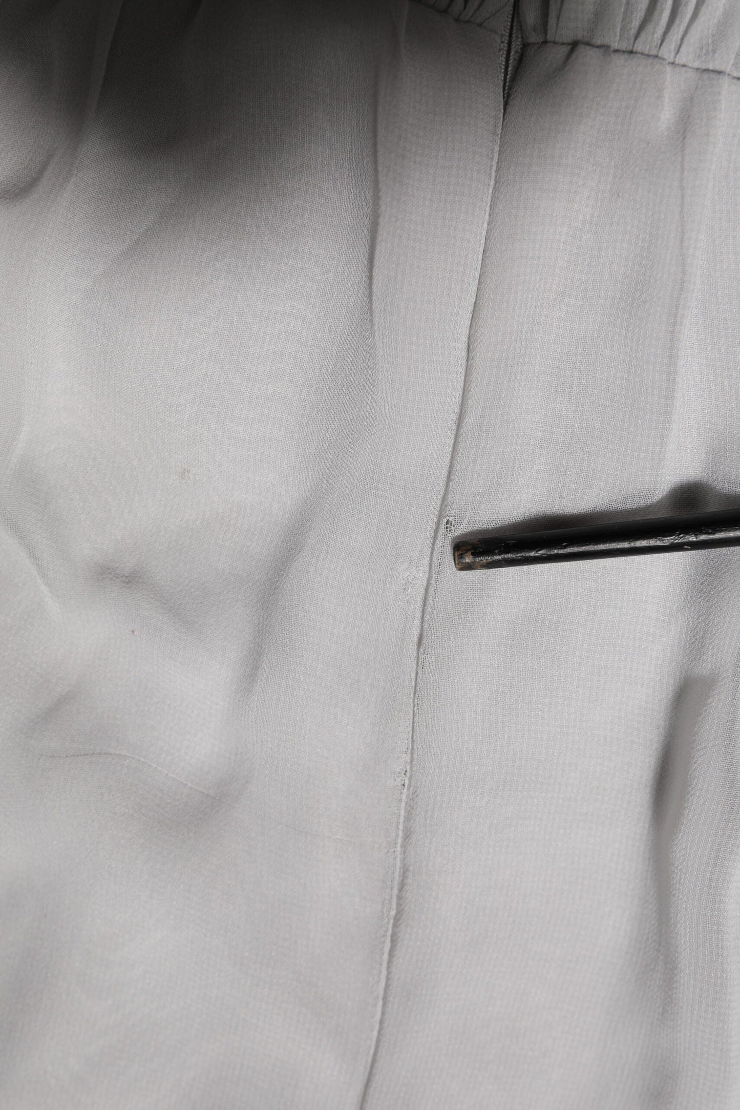 Dolce & Gabbana Grey Pleated Maxi Long Sleeve Silk Blend Gown Dress