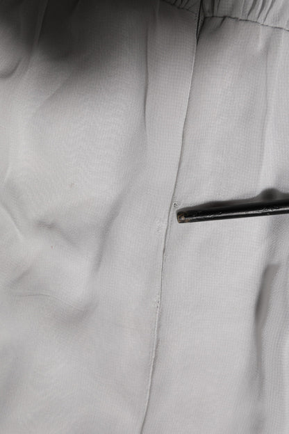 Dolce & Gabbana Grey Pleated Maxi Long Sleeve Silk Blend Gown Dress