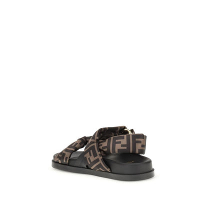 Fendi FF satin Sandals