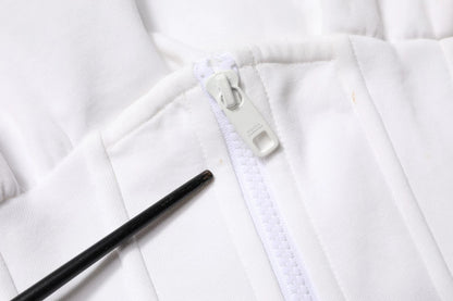 Dolce & Gabbana White Corset Stretch Cotton Top T-shirt