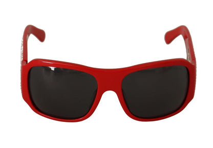 Dolce & Gabbana DG4027 Red Crystal Black Lens Shades Sunglasses