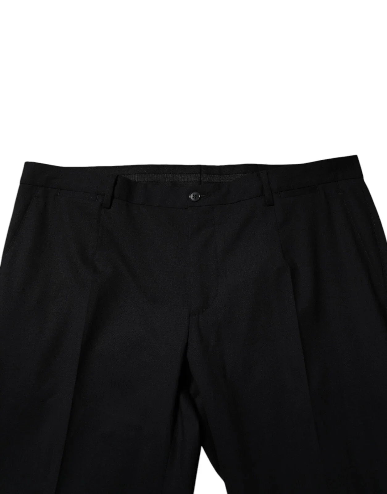 Dolce & Gabbana Black Wool Formal Dress Men Trousers Pants