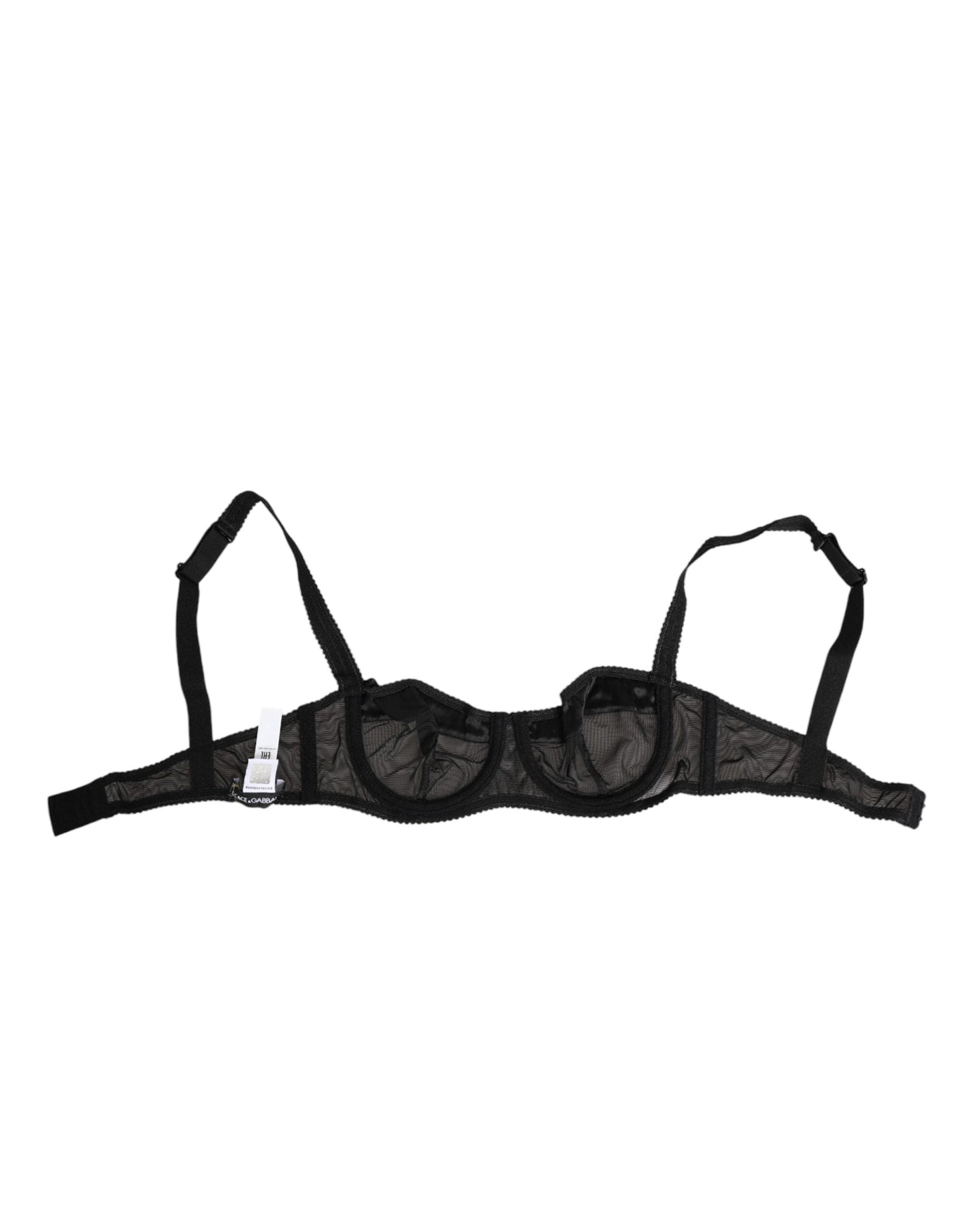 Dolce & Gabbana Black Sheer Mesh Underwire Bra  Underwear