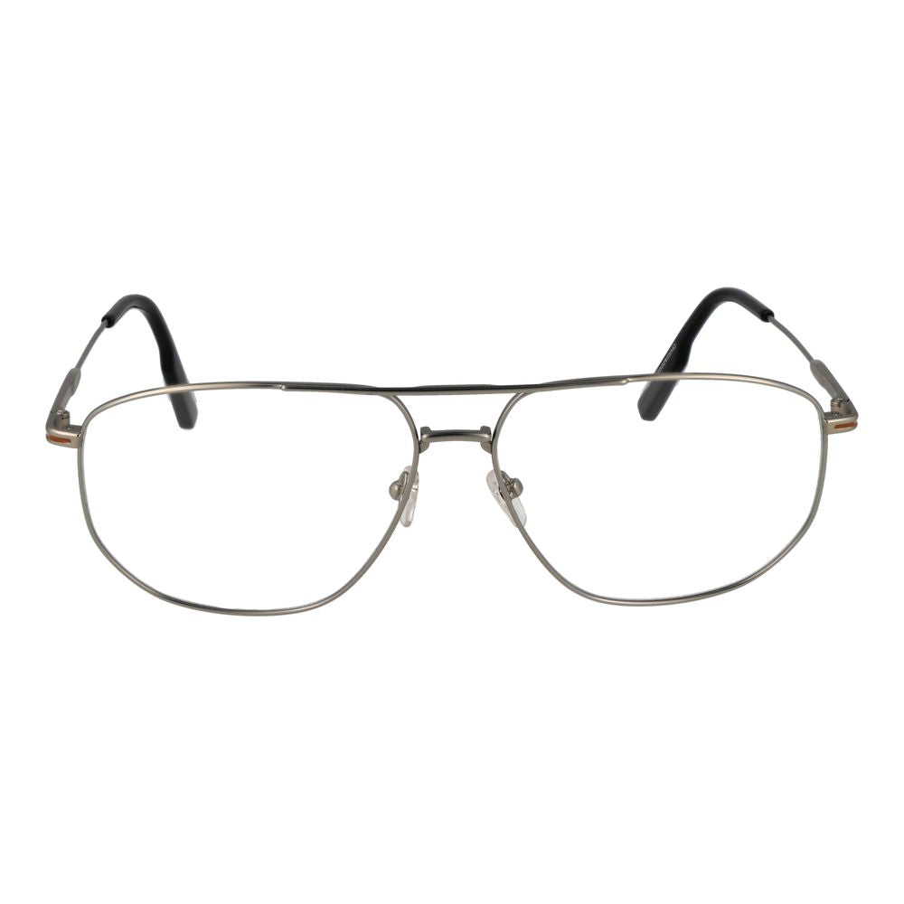 Ermenegildo Zegna Silver Men Glasses Frame