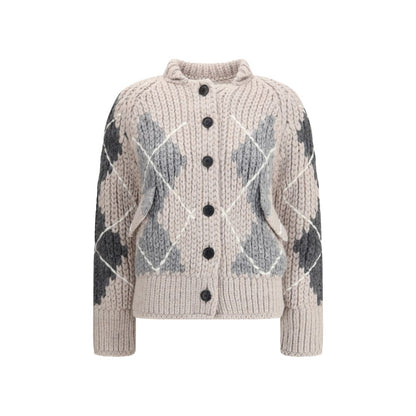 Ermanno Scervino Wool argyle-patterned Cardigan