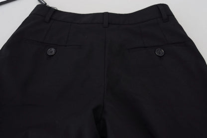 Dolce & Gabbana Black High Waist Skinny Trouser STAFF Pants