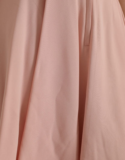 Dolce & Gabbana Light Powder Rose Viscose Pleated Skirt